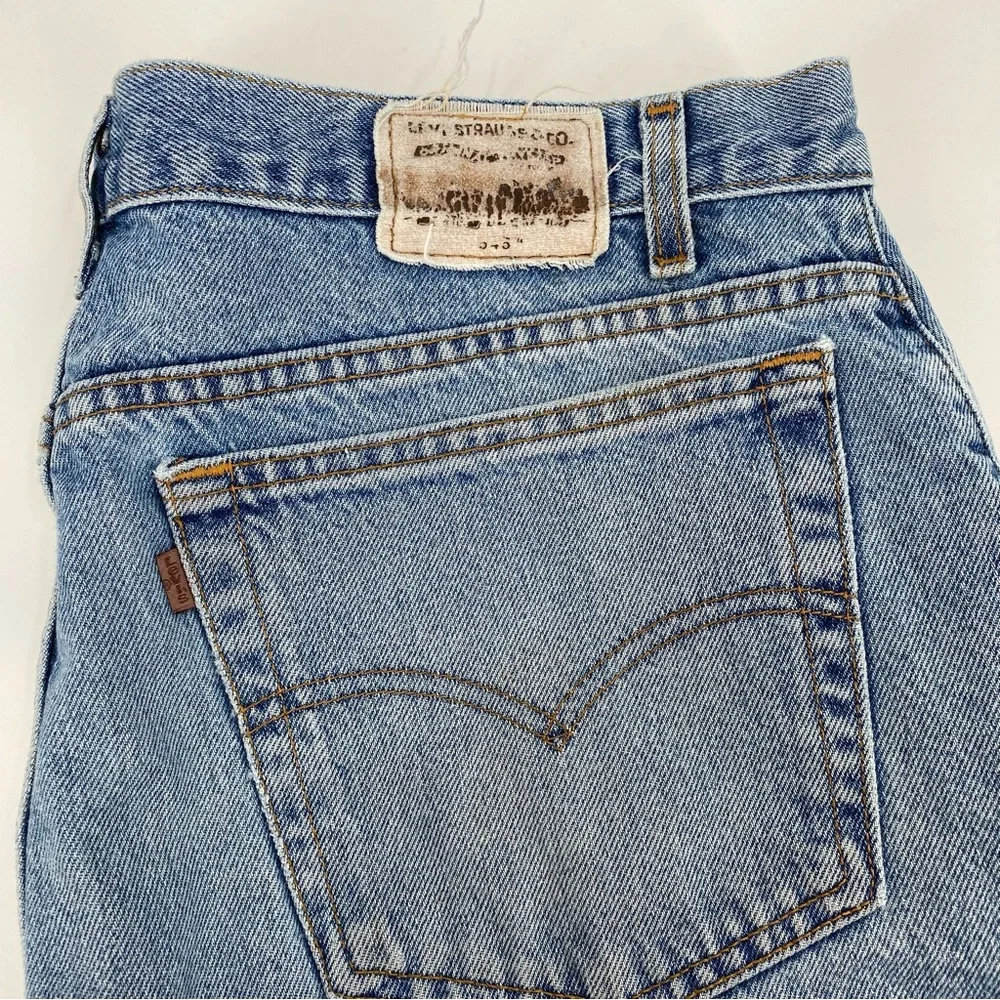 Levi’s Jeans Men’s 40x30 Blue 545 VTG 90s Brown Tab LOOSE Batwing Stains Flaws